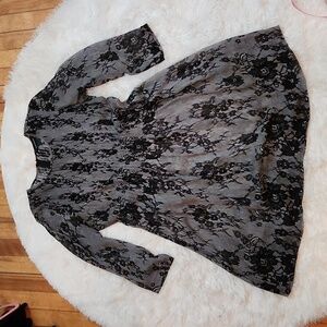 Club Manaco floral print  sheer tunic style top